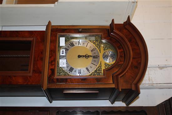 Walnut cased striking and chiming longcase clock(-)